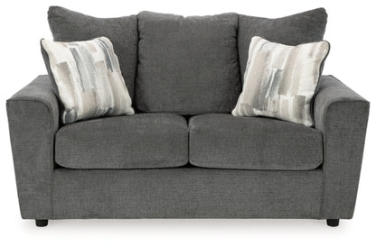 Stairatt Sofa, Loveseat and Chair; Charcoal