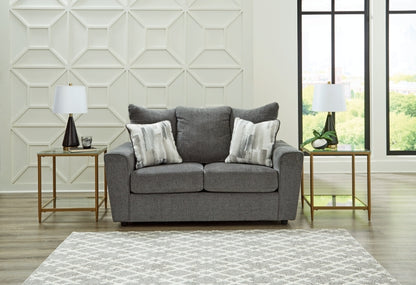 Stairatt Sofa, Loveseat and Chair; Charcoal