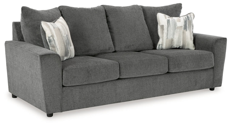 Stairatt Sofa, Loveseat and Chair; Charcoal