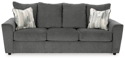 Stairatt Sofa, Loveseat and Chair; Charcoal
