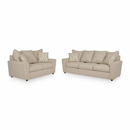 Stairatt Sofa and Loveseat; Sand