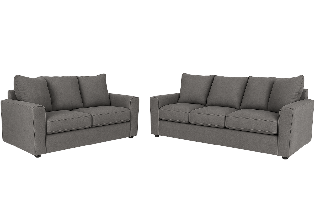 Stairatt Sofa and Loveseat (Charcoal)