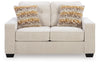 Storrow Sofa and Loveseat; Stone