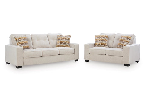 Storrow Sofa and Loveseat; Stone