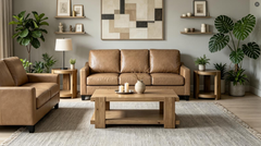 Aldai Sofa and Loveseat; Toffee