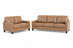 Aldai Sofa and Loveseat; Toffee