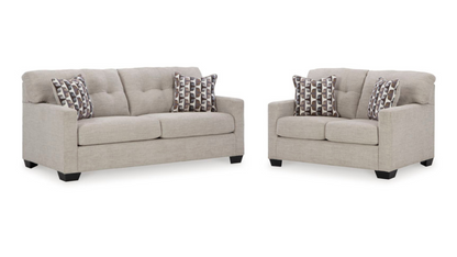 Mahoney Sofa & Loveseat; Pebble