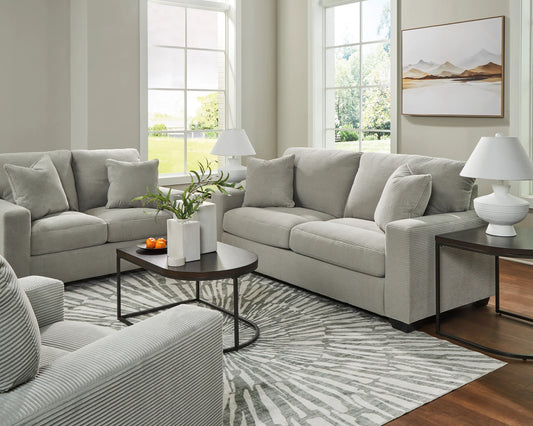 Amesley Sofa Set; Smoke