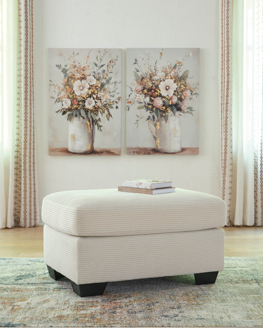 Amesley Ottoman; Ivory