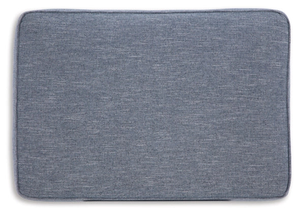 Carissa Manor Ottoman;Denim