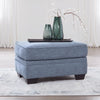 Carissa Manor Ottoman;Denim