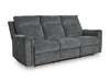 Barnsana Reclining Power Sofa Set; Gravel
