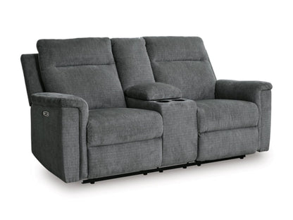 Barnsana Reclining Power Sofa Set; Gravel