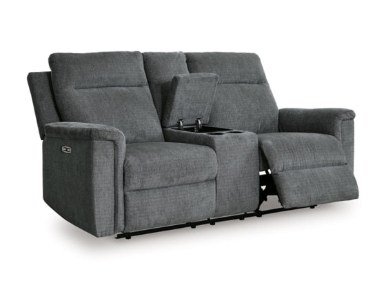 Barnsana Reclining Power Sofa Set; Gravel
