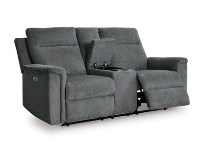 Barnsana Reclining Power Sofa Set; Gravel