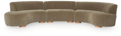 LaraRosa 3-Piece Sectional with Chaise