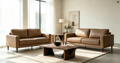 Telora Sofa and Loveseat Toffee; Toffee