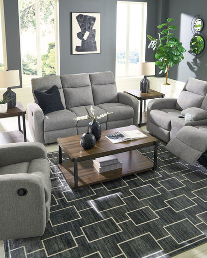 Moreau Place Recliner Sofa Set; Sterling