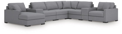 Omaha 8-Piece Sectional with Chaise and Storage Consoles (Salf and Pep)