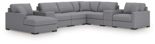 Omaha 8-Piece Sectional with Chaise and Storage Consoles (Salf and Pep)