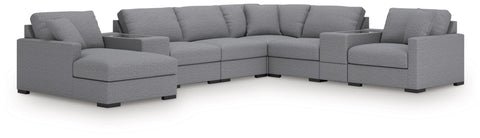 Omaha 8-Piece Sectional with Chaise and Storage Consoles (Salf and Pep)