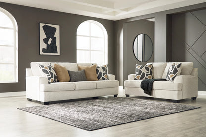 Heartcort Sofa and Loveseat; Quartz