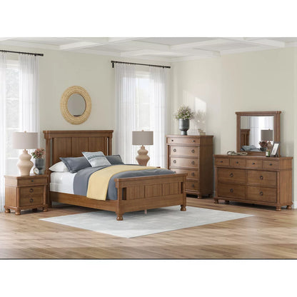 Chadworth King Poster Bed Set; Brown