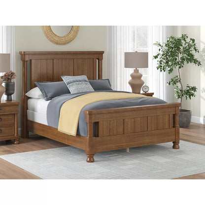 Chadworth King Poster Bed Set; Brown