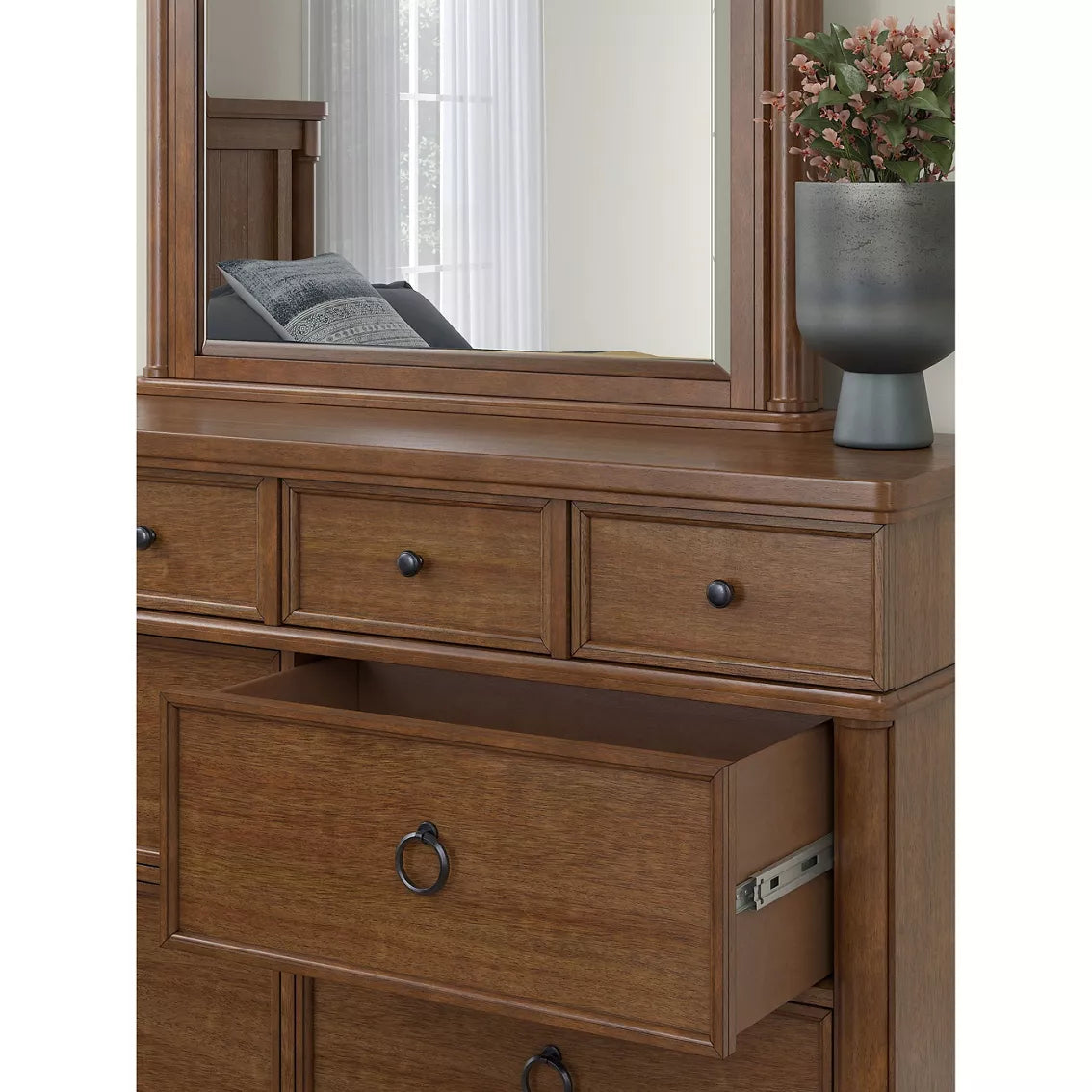 Chadworth King Poster Bed Set; Brown