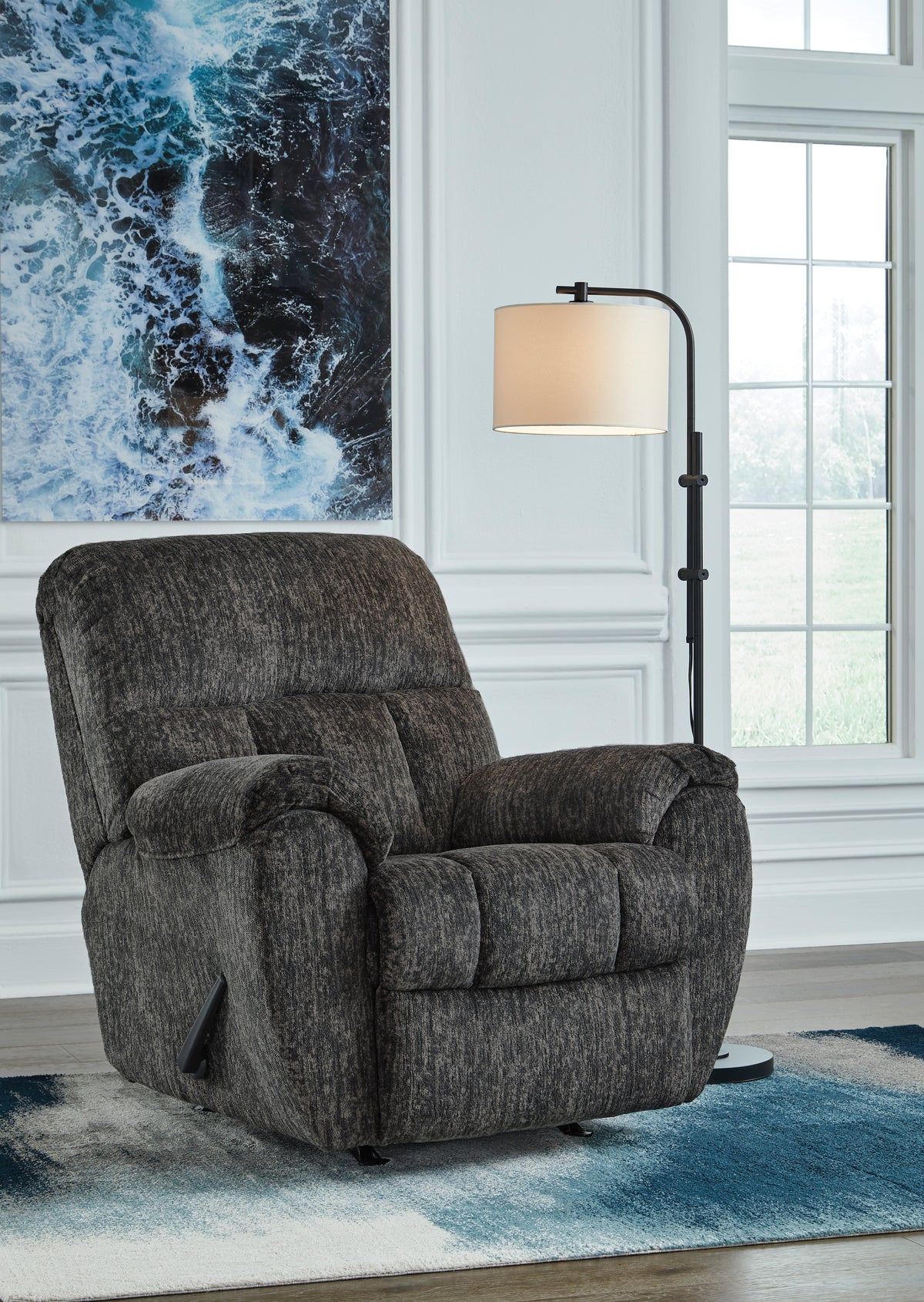 Rampant Rocker Recliner; Gunmetal