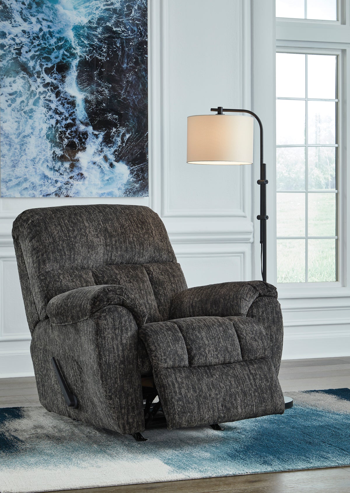 Rampant Rocker Recliner; Gunmetal