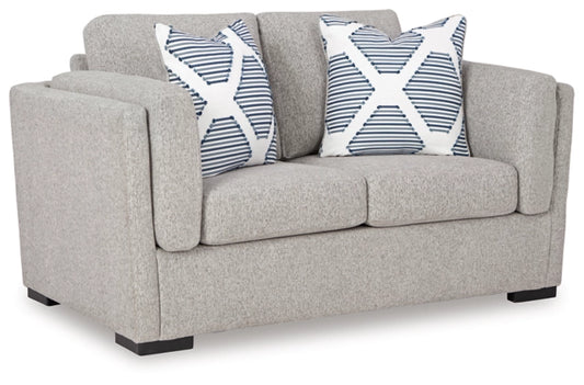 Evansley Loveseat; Pewter