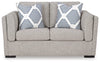 Evansley Loveseat; Pewter