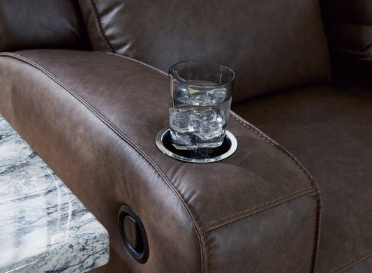 Lavenhorne Reclining Sofa and Recliner; Umber
