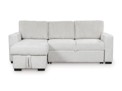 Poppleton 2-Piece Sectional with Pop Up Sleeper and Chaise;ALLOY