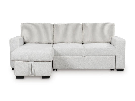 Poppleton 2-Piece Sectional with Pop Up Sleeper and Chaise;ALLOY
