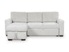 Poppleton 2-Piece Sectional with Pop Up Sleeper and Chaise;ALLOY