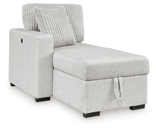 Poppleton 2-Piece Sectional with Pop Up Sleeper and Chaise;ALLOY