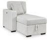 Poppleton 2-Piece Sectional with Pop Up Sleeper and Chaise;ALLOY