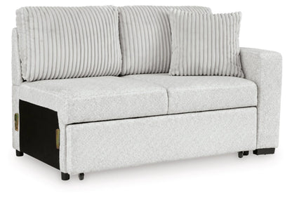 Poppleton 2-Piece Sectional with Pop Up Sleeper and Chaise;ALLOY