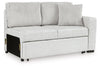 Poppleton 2-Piece Sectional with Pop Up Sleeper and Chaise;ALLOY