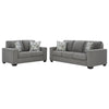 Deltona Sofa and Loveseat (Graphite)