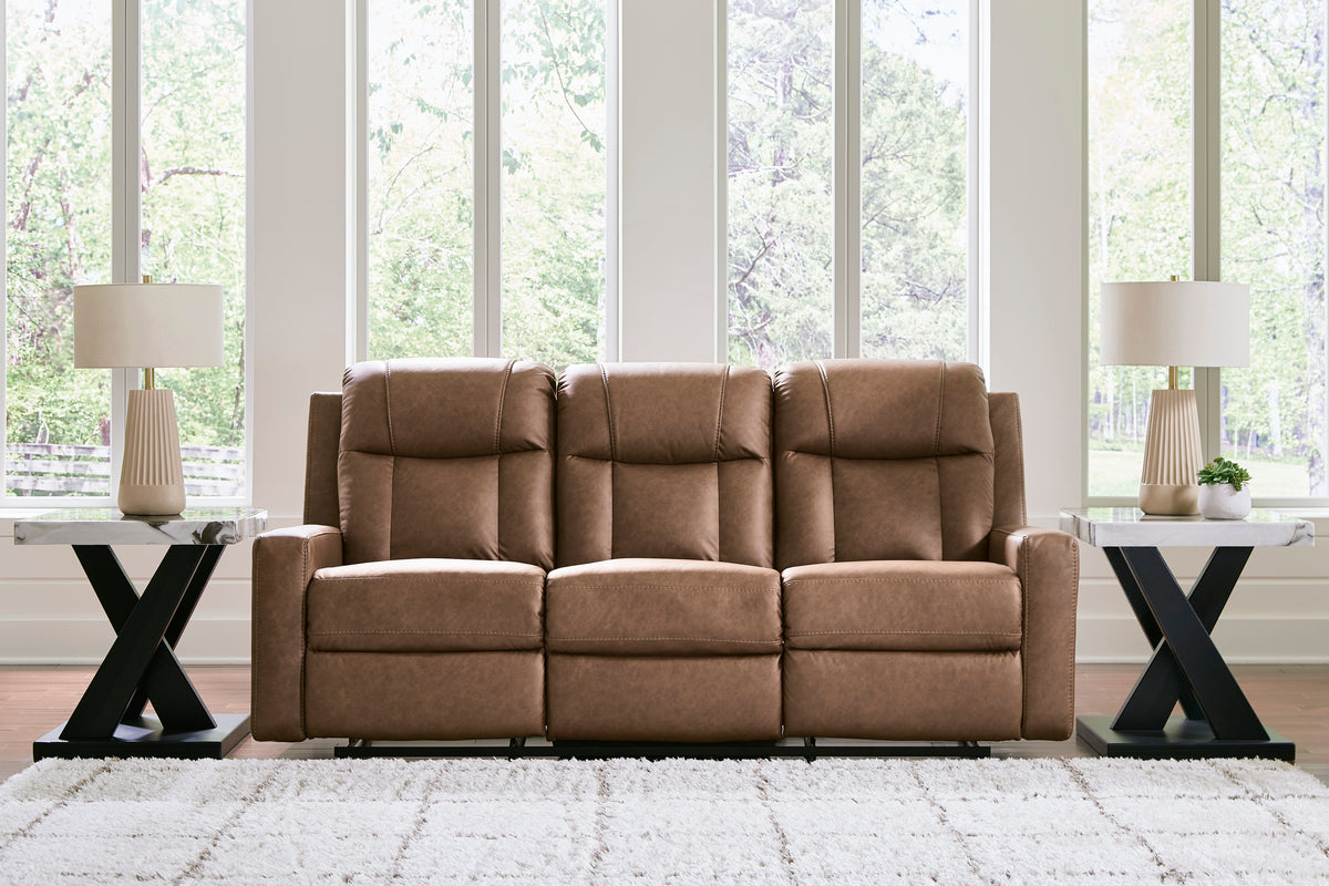 Mackmenville Reclining Sofa Set; Caramel