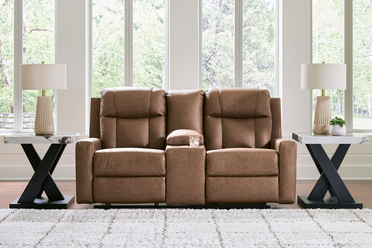 Mackmenville Reclining Sofa Set; Caramel