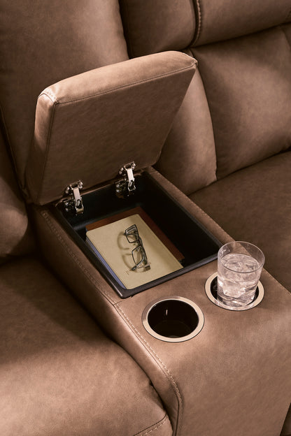 Mackmenville Reclining Sofa Set; Caramel