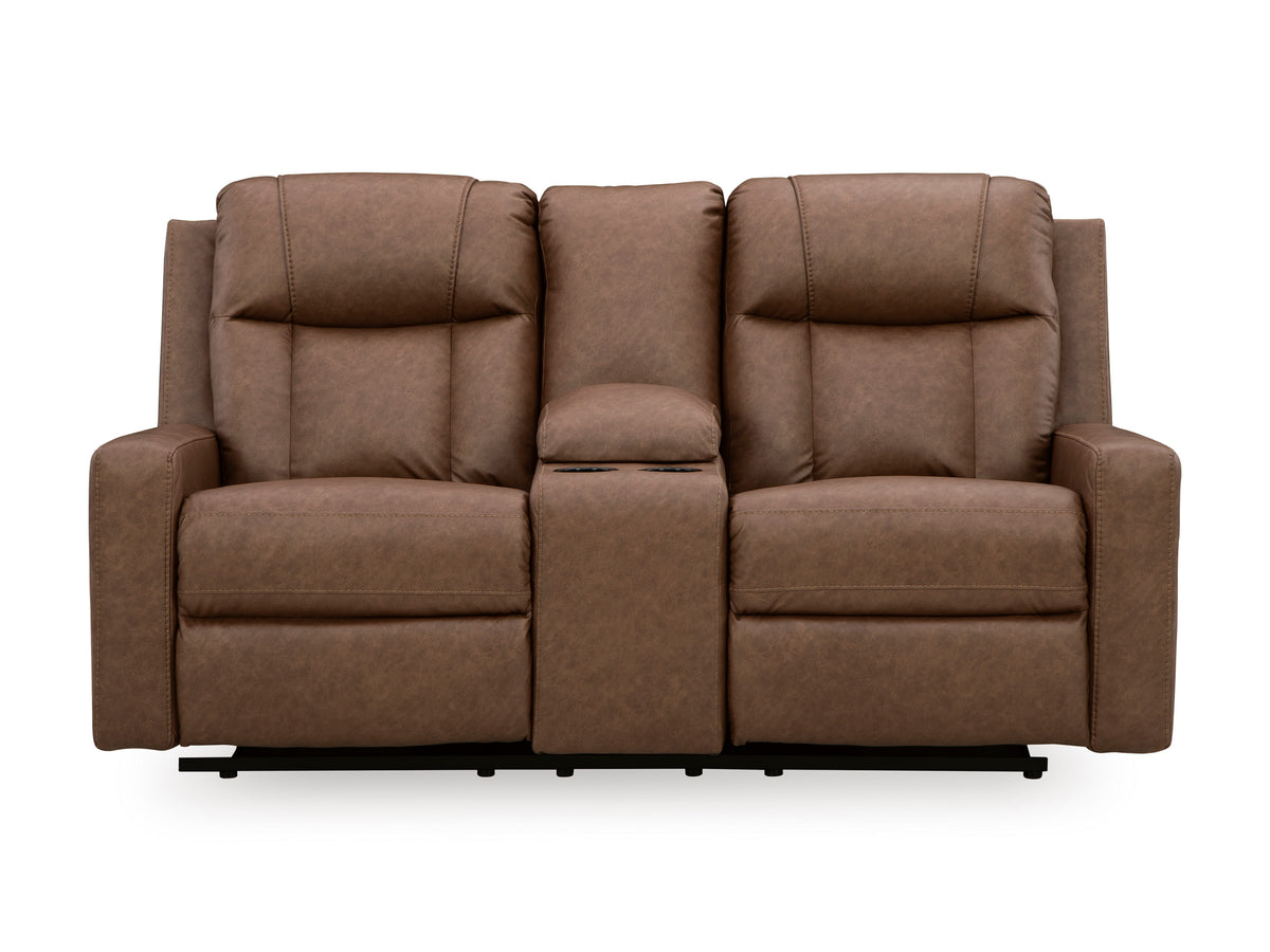 Mackmenville Reclining Sofa Set; Caramel