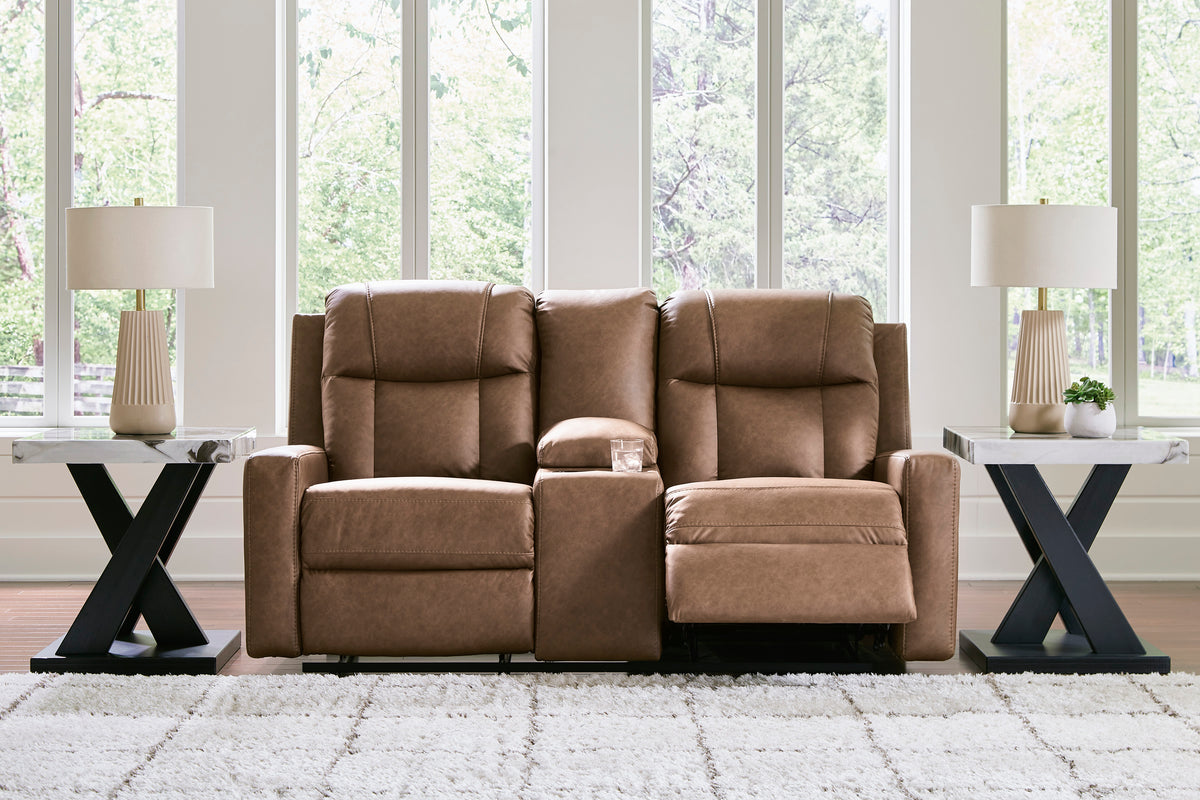 Mackmenville Reclining Sofa Set; Caramel
