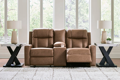 Mackmenville Reclining Sofa Set; Caramel