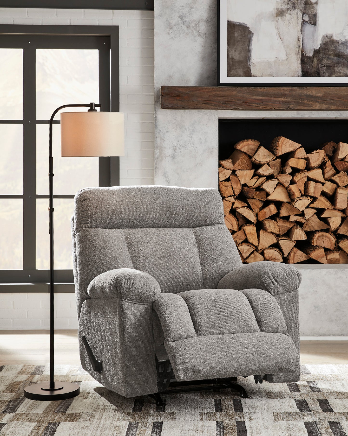 McArlie Rocker Recliner; Smoke