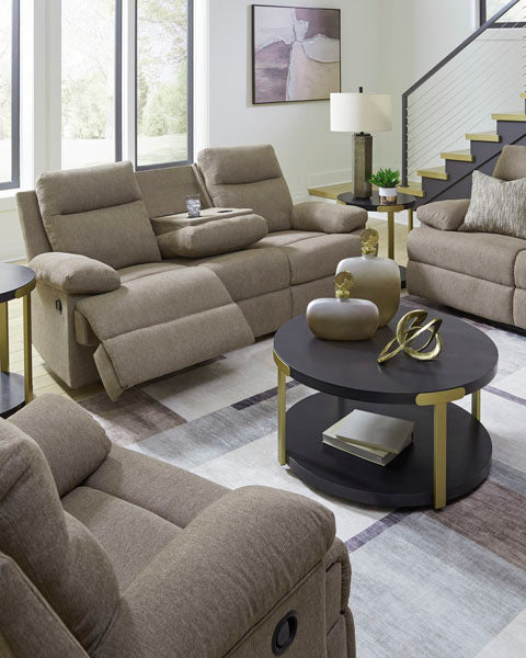 Tarrant Reclining Sofa Set; Mocha
